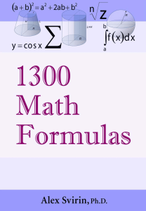 1300 Math Formulas 1 Edición Alex Svirin - PDF | Solucionario