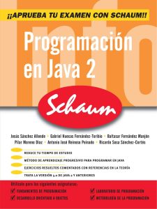 Programación en Java 2 (Schaum) 1 Edición Jesús Sánchez - PDF | Solucionario