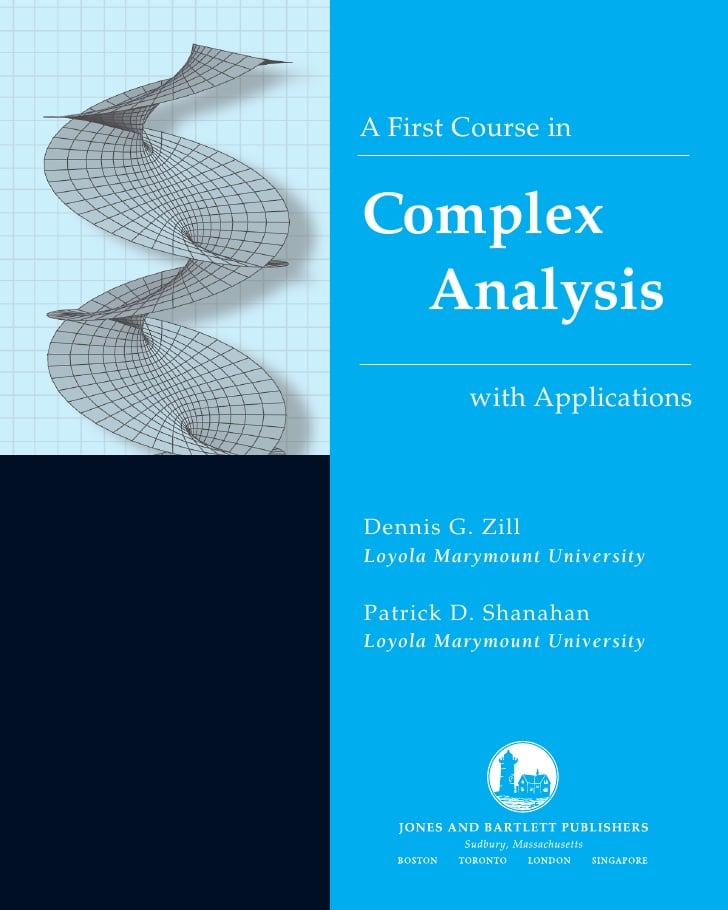 A First Course in Complex Analysis with Applications 1 Edición Dennis G. Zill PDF