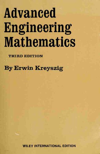 Advanced Engineering Mathematics 3 Edición Erwin Kreyszig PDF