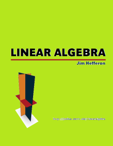 Algebra Lineal 1 Edición Jim Hefferon - PDF | Solucionario