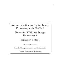 An Introduction to Digital Image Processing with Matlab 1 Edición Alasdair McAndrew - PDF | Solucionario