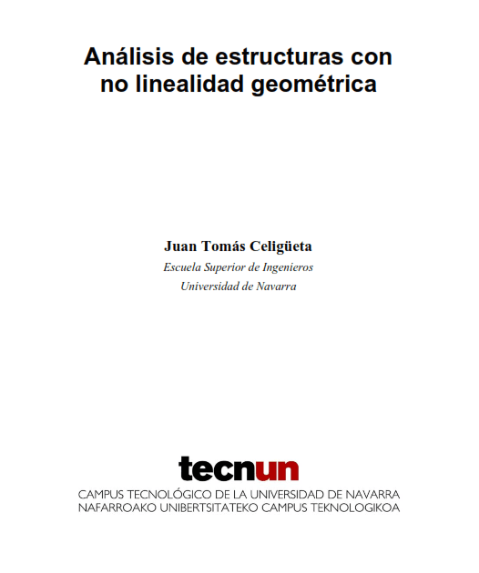 Análisis de Estructuras con No Linealidad Geométrica 1 Edición Juan Tomás Celigueta PDF