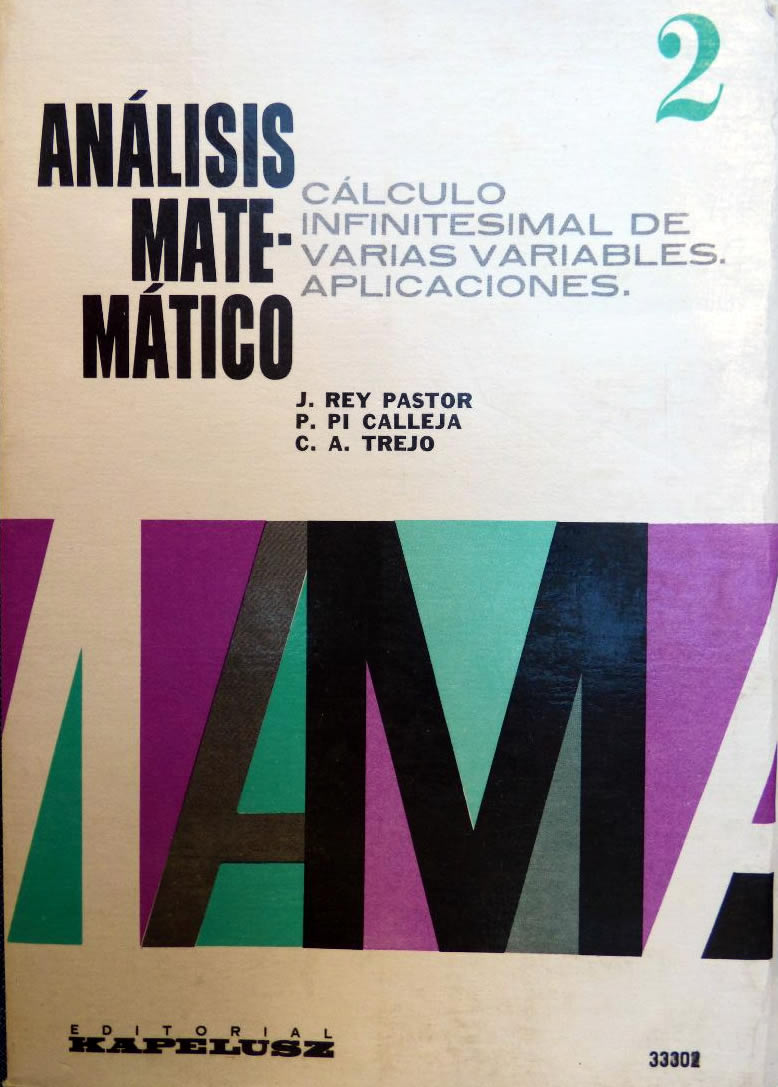 Análisis Matemático, Vol. 2 1 Edición Julio Rey Pastor PDF