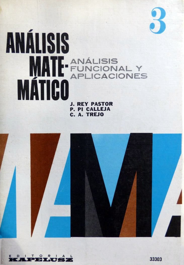 Análisis Matemático, Vol. 3 1 Edición Julio Rey Pastor PDF