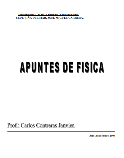Apuntes de Física 1 Edición Carlos Contreras Janvier PDF
