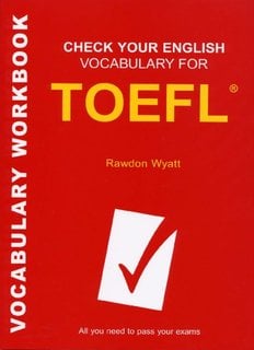 Check Your English Vocabulary for TOEFL 3 Edición Rawdon Wyatt PDF