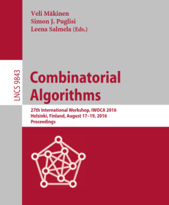 Combinatorial Algorithms 27va Edición Veli Mâkinen - PDF | Solucionario