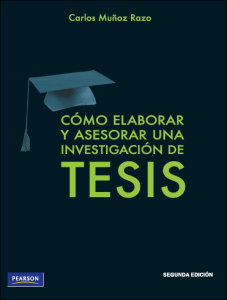 Cómo Elaborar y Asesorar Una Investigación de TESIS 2 Edición Carlos Muños Razo - PDF | Solucionario