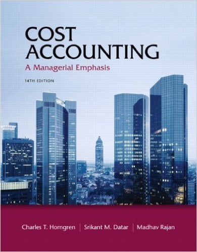 Cost Accounting: A Managerial Emphasis 14 Edición Charles T. Horngren PDF