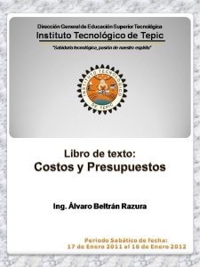 Costos y Presupuestos 1 Edición Alvaro Beltrán - PDF | Solucionario
