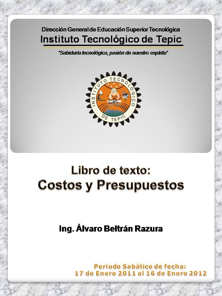 Costos y Presupuestos 1 Edición Alvaro Beltrán PDF
