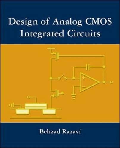 Design of Analog CMOS Integrated Circuits 1 Edición Behzad Razavi PDF