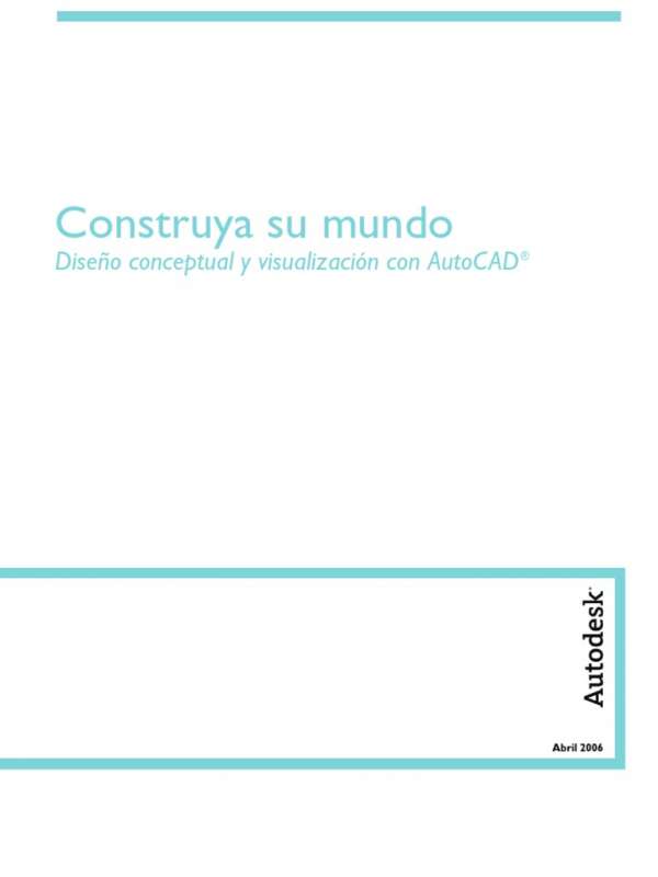 Diseño Conceptual y Visualización con AutoCAD 2009 1 Edición Autodesk PDF