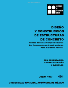 Diseño y Construcción de Estructuras de Concreto 1 Edición Instituto de Ingeniería UNAM - PDF | Solucionario
