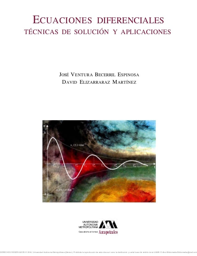 Ecuaciones Diferenciales Técnicas de Solución y Aplicaciones 1 Edición David Martínez PDF