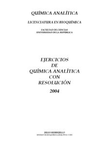 Ejercicios de Química Analítica con Resolución 1 Edición Universidad de la República - PDF | Solucionario
