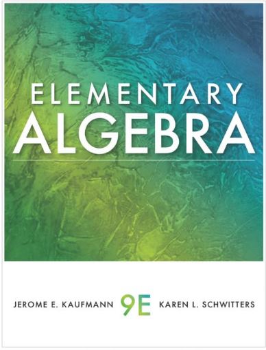 Elementary Algebra 9 Edición Jerome E. Kaufmann PDF