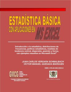 Estadística Básica con Aplicaciones en Excel 1 Edición Víctor Quesada - PDF | Solucionario