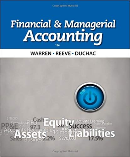 Financial and Managerial Accounting 12 Edición Carl S. Warren PDF