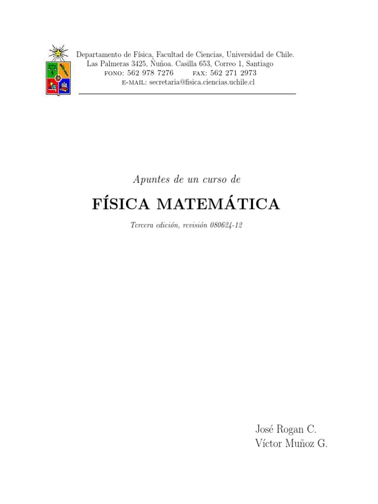 Física Matemática: Apuntes (Arfken & Weber) 3 Edición José Rogan PDF