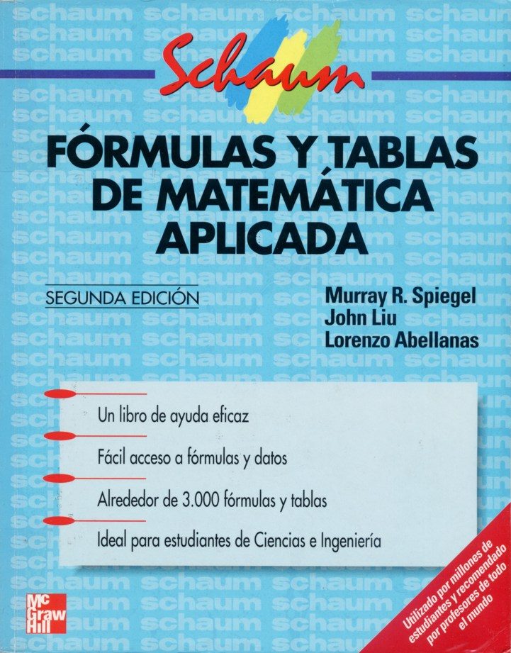 Fórmulas y Tablas de Matemática Aplicada (Schaum) 2 Edición Murray R. Spiegel PDF