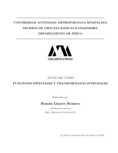 Funciones Especiales y Transformadas Integrales 1 Edición Román Linares - PDF | Solucionario