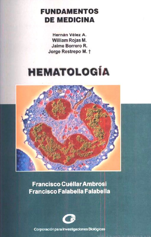 Fundamentos de Medicina: Hematología 6 Edición Hernán Vélez PDF