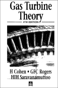 Gas Turbine Theory 4 Edición H Cohen - PDF | Solucionario