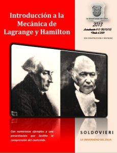 Introducción a la Mecánica de Lagrange y Hamilton 1 Edición Terenzio Soldovieri - PDF | Solucionario