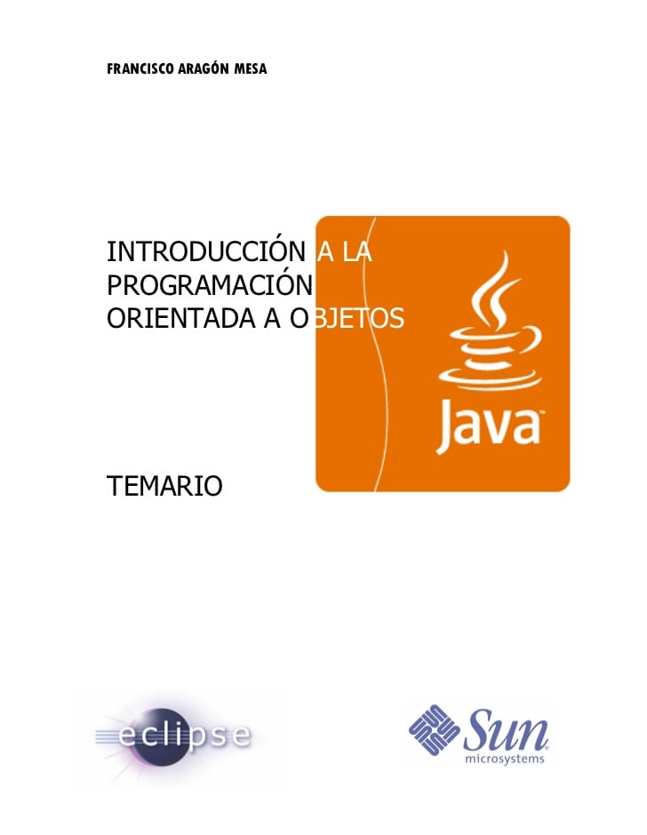 Introducción a la Programación Orientada a Objetos 1 Edición Francisco Aragón PDF