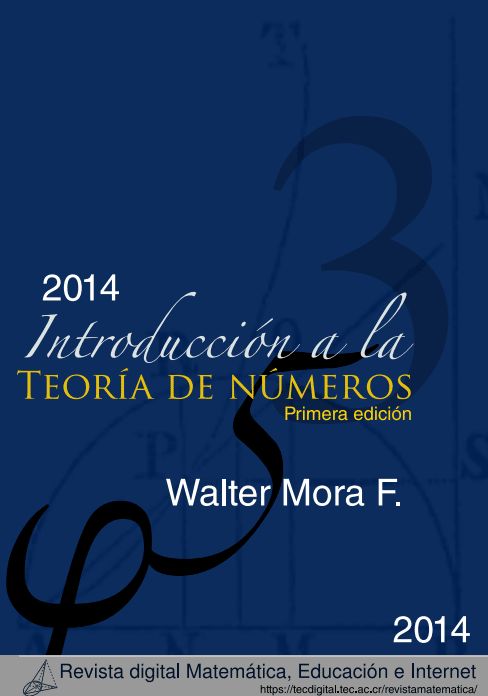 Introducción a la Teoría de Números 1 Edición Walter Mora PDF