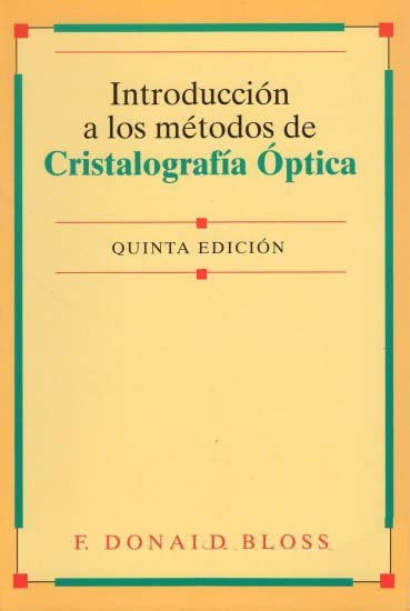 Introducción a los Métodos de Cirstalografía Óptica 5 Edición F. Donald Bloss PDF