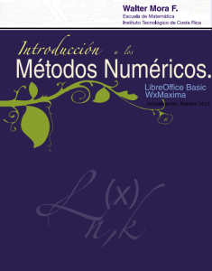 Introducción a los Métodos Numéricos 2 Edición Walter Mora - PDF | Solucionario