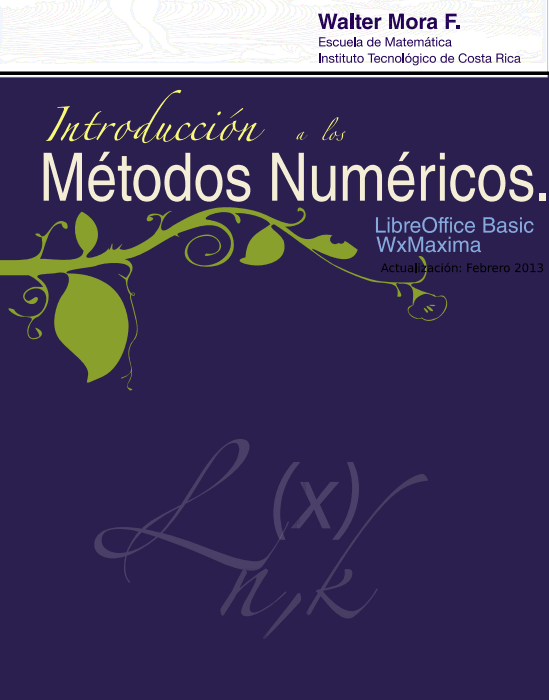 Introducción a los Métodos Numéricos 2 Edición Walter Mora PDF
