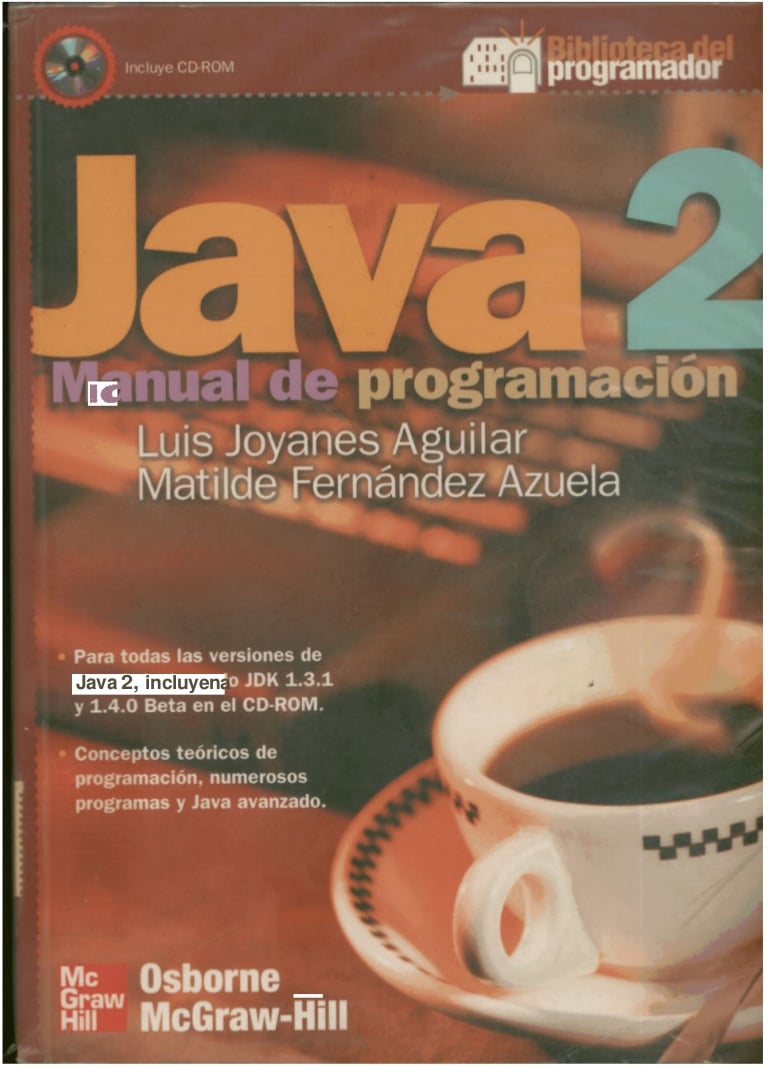 Java 2: Manual de Programacion 1 Edición Luis Joyanes PDF