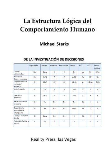 La Estructura Lógica del Comportamiento Humano 1 Edición Michael Starks PDF