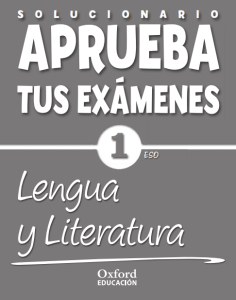 Lengua y Literatura 1: Oxford ESO 1 Edición Alicia Romeu - PDF | Solucionario