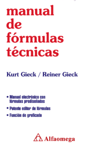 Manual de Fórmulas Técnicas 1 Edición Kurt Gieck - PDF | Solucionario