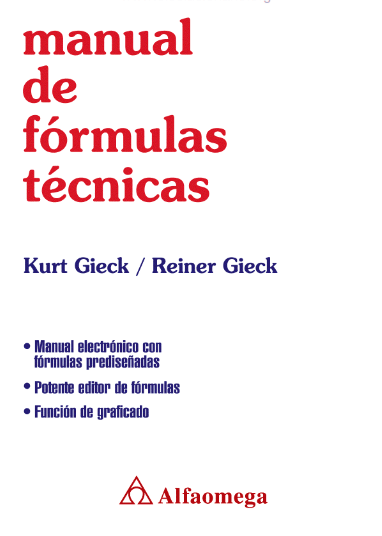 Manual de Fórmulas Técnicas 1 Edición Kurt Gieck PDF