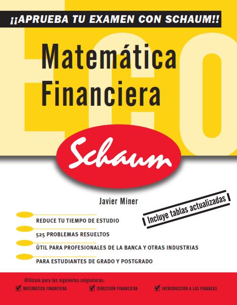 Matemática Financiera (Schaum) 1 Edición Javier Miner PDF
