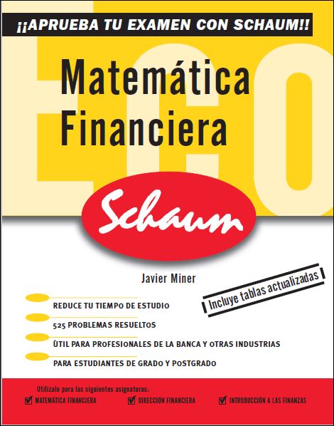 Matemática Financiera (Schaum) 1 Edición Javier Miner Aranzábal PDF