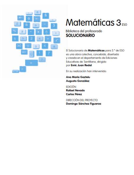 Matemáticas 3 ESO 1 Edición Ana María Gaztelu PDF