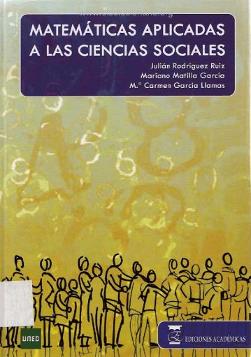 Matemáticas Aplicadas a las Ciencias Sociales 1 Edición Julián R. Ruiz PDF