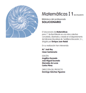 Matemáticas I (1 Bachillerato) 1 Edición Cesar Santamaría - PDF | Solucionario