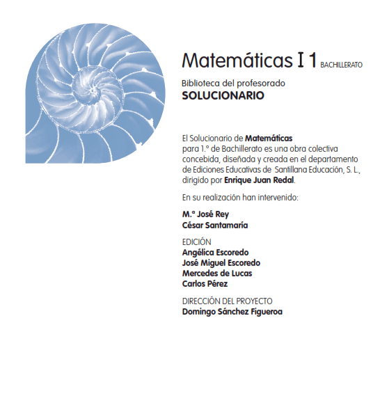 Matemáticas I (1 Bachillerato) 1 Edición Cesar Santamaría PDF