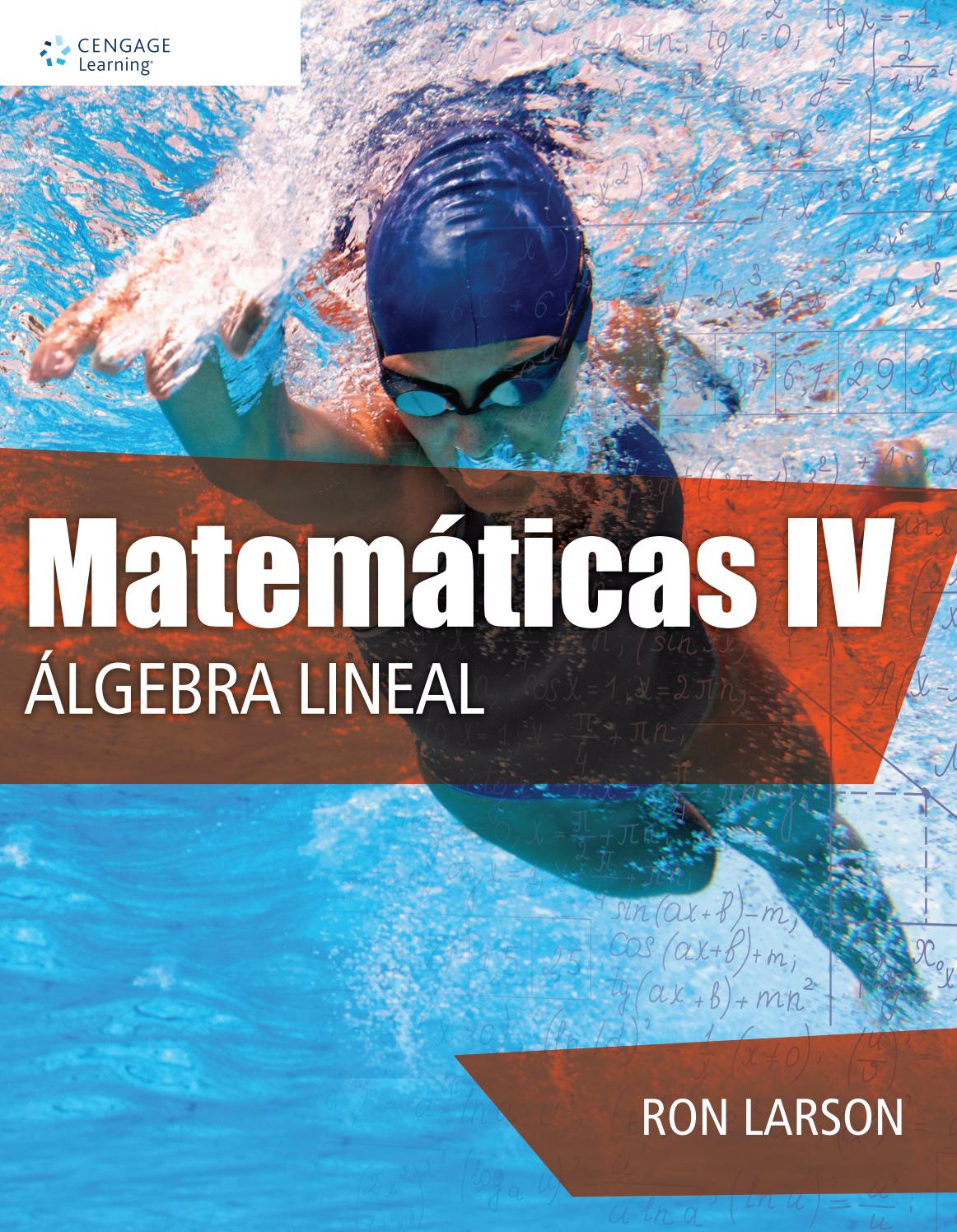Matemáticas IV Álgebra Lineal 1 Edición Ron Larson PDF