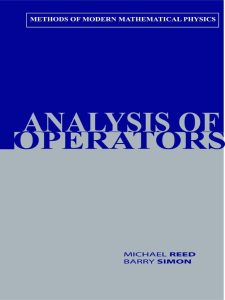 Methods of Modern Mathematical Physics V4 (Analysis of Operators) 1 Edición Michael Reed - PDF | Solucionario
