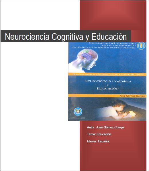 Neurociencia Cognitiva y Educación 1 Edición José Gómez Cumpa PDF