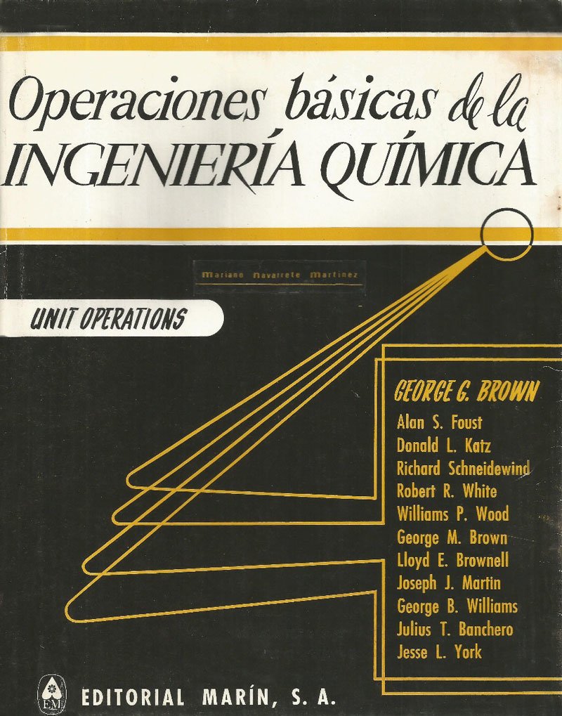 Operaciones Básicas de la Ingeniería Química 1 Edición George G. Brown PDF
